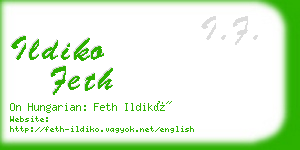 ildiko feth business card